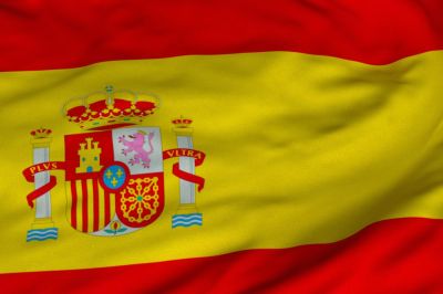 The flag of Spain consists of three horizontal stripes: red, yellow and red