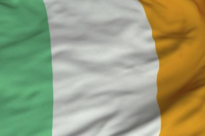 The flag of Ireland is a vertical tricolour of green, white and orange