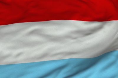 The flag of Luxembourg consists of three horizontal stripes, red, white and blue